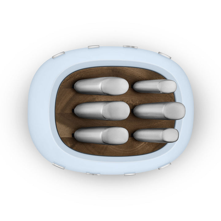 Bloc de couteaux Bleu Pastel